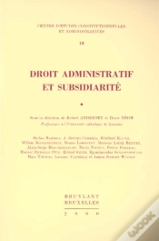 Capa do artigo Droit Administratif Et Subsidiarite