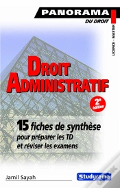 Capa do artigo Droit Administratif ; Premier Cycle ; Préparer Les Td Et Réviser Les Examens Avec Des Fiches De Synthèse (2e Édition)