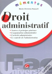 Capa do artigo Droit Administratif ; Sources Et Principes Generaux ; L