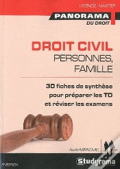 Capa do artigo Droit Civil ; Personnes, Famille ; Licence, Master (3e Édition)