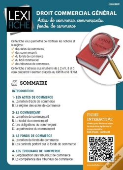 Capa do artigo Droit Commercial General - Actes De Commerce, Fonds De Commerce