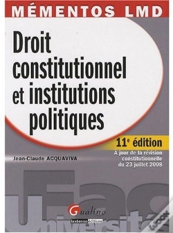 Capa do artigo Droit Constitutionnel Et Institutions Politiques (11e Édition)
