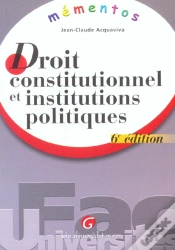 Capa do artigo Droit Constitutionnel Et Institutions Politiques ; 6e Edition