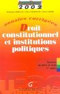 Droit Constitutionnel Et Institutions Politiques ; Edition 2002 - Preview