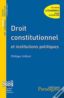 Capa do artigo Droit Constitutionnel Et Institutions Politiques