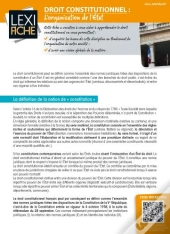 Droit Constitutionnel ; L'Organisation De L'Etat
