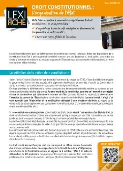 Capa do artigo Droit Constitutionnel ; L'Organisation De L'Etat