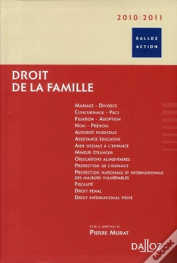 Capa do artigo Droit De La Famille (Édition 2010-2011)