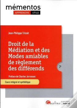 Capa do artigo Droit De La Médiation Et Des Modes Amiables De Règlement Des Différends : Cours Intégral Et Synthétique (2e Édition)
