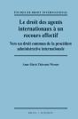 Droit Des Agents Internationaux A Un Recours Effectif - Preview
