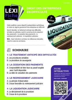 Capa do artigo Droit Des Entreprises En Difficulté