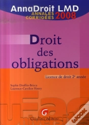 Capa do artigo Droit Des Obligations ; Licence De Droit 2e Année (Édition 2008)