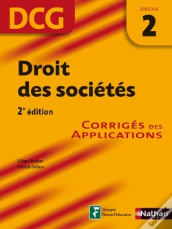 Capa do artigo Droit Des Sociétés ; Épreuve 2 ; Dcg ; Corrigés Des Applications (Édition 2008); 6
