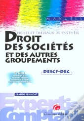 Droit Des Societes Et Des Autres Groupements ; Fiches Et Tableaux De Synthese ; 5e Edition