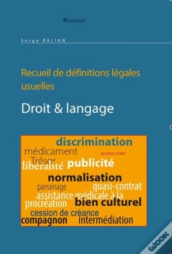 Capa do artigo Droit & Langage Suivi D'Un Recueil De Définitions Légales.