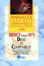 Droit Et Comptabilite Descf Epreuve 1 Annales Corrigees Et Commentees - Preview
