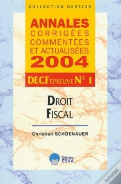 Capa do artigo Droit Fiscal Decf 1. Annales Corrigees 2