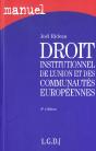 Droit Institutionnel De L'Union Et Des Communautes Europeennes ; 4e Edition - Preview