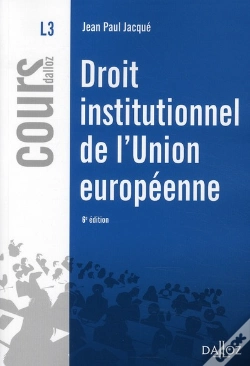 Capa do artigo Droit Institutionnel De L'Union Européenne (6e Édition)