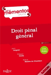 Capa do artigo Droit Pénal Général ; 22e Édition