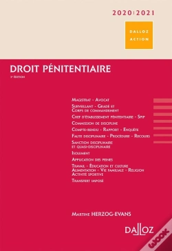 Capa do artigo Droit Pénitentiaire (Édition 2020/2021)