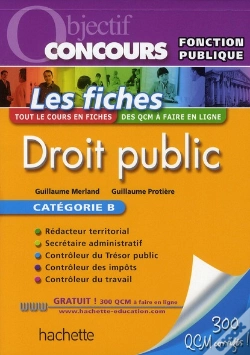 Capa do artigo Droit Public ; Les Fiches ; Catégorie B