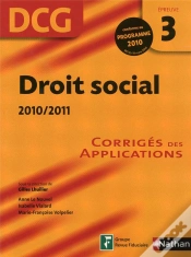 Capa do artigo Droit Social Epreuve 3 Dcg Corriges - 2010/2011  11