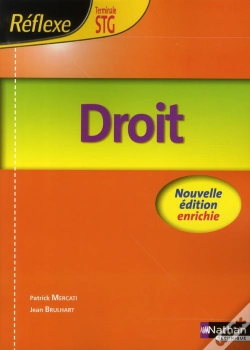 Capa do artigo Droit ; Terminale Stg ; Pochette Reflexe ; Élève (Édition 2008)