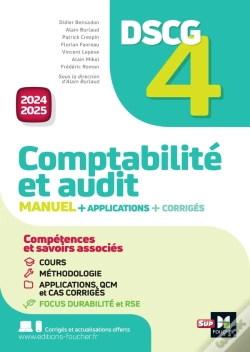 Capa do artigo Dscg 4 : Comptabilité Et Audit ; Manuel + Applications + Corrigés (Édition 2024/2025)