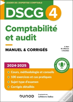 Capa do artigo Dscg 4 : Comptabilité Et Audit ; Manuel & Corrigés (Édition 2024/2025)