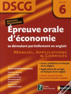 Capa do artigo Dscg ; Épreuve Orale D'Économie Se Déroulant Partiellement En Anglais ; Épreuve 6 ; Manuel, Applications & Corrigés