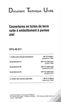 Capa do artigo Dtu 40.211 Couvertures En Tuiles De Terre Cuite A Emboitement A Pureau Plat