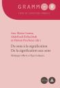 Du Sens À La Signification / De La Signification Aux Sens - Preview