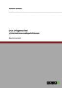 Due Diligence Bei Unternehmensakquisitionen