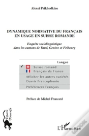 Capa do artigo Dynamique Normative Du Français En Usage En Suisse Romande ; Enquête Sociolinguistique