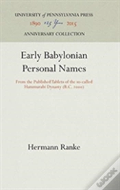 Capa do artigo Early Babylonian Personal Names