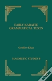 Capa do artigo Early Karaite Grammatical Texts