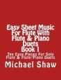 Easy Sheet Music For Flute With Flute & Piano Duets Book 1 - Preview