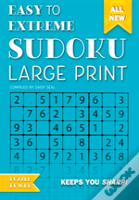 Easy To Extreme Sudoku Large Print (Blue)