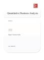 Ebook: Quantitative Business Analysis - Preview