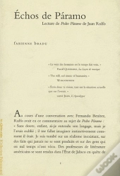 Échos De Paramo ; Lecture De Juan Rulfo
