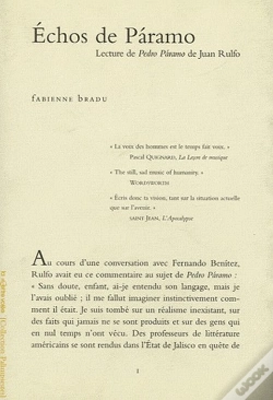 Capa do artigo Échos De Paramo ; Lecture De Juan Rulfo
