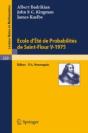 Ecole D'Ete De Probabilites De Saint-Flour V, 1975 - Preview