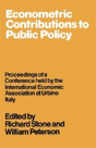Econometric Contributions To Public Policy - Preview