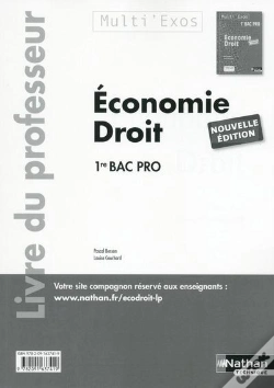 Capa do artigo Economie Droit 1ere Bac Pro Pochette (Multi'Exos) Professeur 2015
