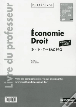 Capa do artigo Economie Droit - 2eme/1ere/Term Bac Pro (Multi'Exos) Professeur - 2017