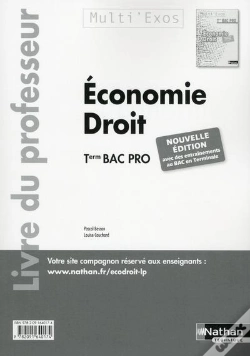 Capa do artigo Economie-Droit Term Bac Pro Professeur (Multi'Exos) 2016