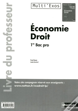 Capa do artigo Economie Et Droit 1ere Bac Pro (Multi'Exos) - Pochette - Professeur 2011