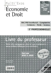 Capa do artigo Économie Et Droit ; Bac Pro Secrétariat-Comptabilité ; 2nde Professionnelle ; Livre Du Professeur (Édition 2009)