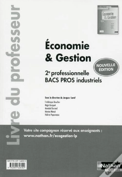 Capa do artigo Economie Et Gestion - 2eme Professionnelle - Bacs Pros Industriels - Professeur - 2017